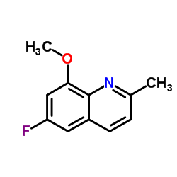 6-Fluoro-8-methoxy-2-methylquinoline结构式