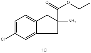 2-氨基-5-氯-2,3-二氢-1H-茚-2-羧酸乙酯盐酸盐结构式