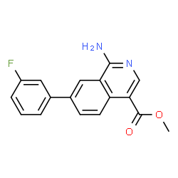 methyl 1-amino-7-(3-fluorophenyl)isoquinoline-4-carboxylate structure