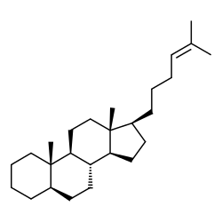 21-Nor-5α-cholest-24-ene structure