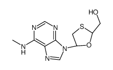 [(2S,5S)-5-(6-methylaminopurin-9-yl)-1,3-oxathiolan-2-yl]methanol结构式