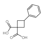 1,1-Cyclobutanedicarboxylicacid, 3-phenyl-结构式