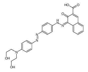 4-[[4-[[4-[双(2-羟乙基)氨基]苯基]偶氮]苯基]偶氮]-3-羟基-2-萘酸结构式