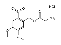 4,5-dimethoxy-2-nitrobenzyl 2-aminoacetate hydrochloride结构式