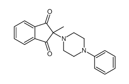 2-methyl-2-(4-phenylpiperazin-1-yl)indene-1,3-dione结构式