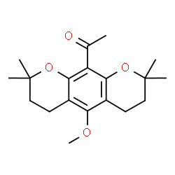 1-(3,4,7,8-Tetrahydro-5-methoxy-2,2,8,8-tetramethyl-2H,6H-benzo[1,2-b:5,4-b']dipyran-10-yl)ethanone structure