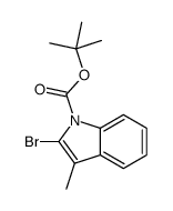 2-Bromo-3-methyl-indole-1-carboxylic acid tert-butyl ester结构式