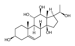 (17S,20R)-Pregna-5-ene-3β,11α,12β,14β,20-pentol structure