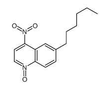 6-hexyl-4-nitro-1-oxido-quinoline结构式