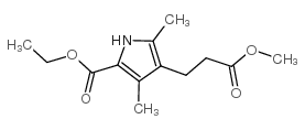 1H-Pyrrole-3-propanoicacid, 5-(ethoxycarbonyl)-2,4-dimethyl-, methyl ester structure