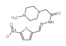 1-Piperazineaceticacid, 4-methyl-, 2-[(5-nitro-2-furanyl)methylene]hydrazide structure