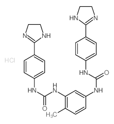 Urea,N,N''-(4-methyl-1,3-phenylene)bis[N'-[4-(4,5-dihydro-1H-imidazol-2-yl)phenyl]-,dihydrochloride (9CI) picture