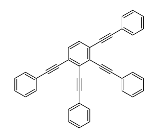 1,2,3,4-tetrakis(2-phenylethynyl)benzene Structure