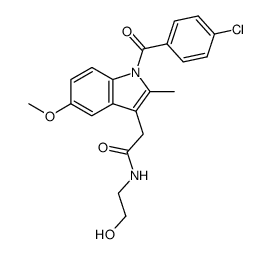 2-{1-(4-chlorobenzoyl)-5-methoxy-2-methyl-1H-indol-3-yl}-N-(4-hydroxyethyl)acetamide Structure