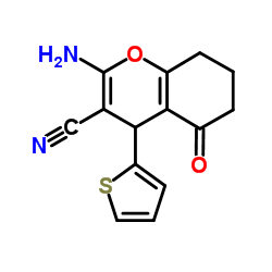 2-AMINO-5-OXO-4-(2-THIENYL)-4,6,7,8-TETRAHYDRO2H-CHROMENE-3-CARBONITRILE picture