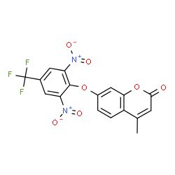 7-[2,6-Dinitro-4-(trifluoromethyl)phenoxy]-4-methyl-2H-chromen-2-one picture