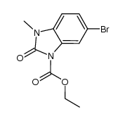 ethyl 6-bromo-3-methyl-2-oxo-2,3-dihydro-1H-benzimidazole-1-carboxylate结构式