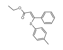 β-p-tolylsulfanyl-trans-cinnamic acid ethyl ester Structure