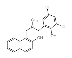 1-[[(3,5-dichloro-2-hydroxy-phenyl)methyl-methyl-amino]methyl]naphthalen-2-ol Structure