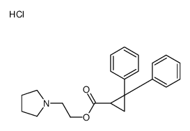 2-pyrrolidin-1-ylethyl 2,2-diphenylcyclopropane-1-carboxylate,hydrochloride Structure