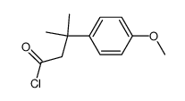 β-(4-Methoxy-phenyl)-isovaleriansaeure-chlorid Structure