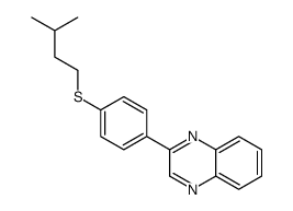 2-[4-(3-methylbutylsulfanyl)phenyl]quinoxaline结构式