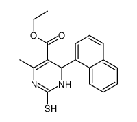 ethyl 6-methyl-4-naphthalen-1-yl-2-sulfanylidene-3,4-dihydro-1H-pyrimidine-5-carboxylate Structure