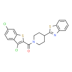 Piperidine, 4-(2-benzothiazolyl)-1-[(3,6-dichlorobenzo[b]thien-2-yl)carbonyl]- (9CI)结构式