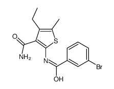 2-[(3-bromobenzoyl)amino]-4-ethyl-5-methylthiophene-3-carboxamide Structure