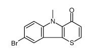 8-bromo-5-methylthiopyrano[3,2-b]indol-4-one结构式