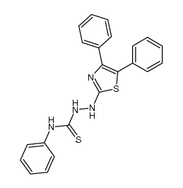 1-(4,5-diphenyl-thiazol-2-yl)-4-phenyl-thiosemicarbazide结构式