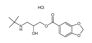 Benzo[1,3]dioxole-5-carboxylic acid 3-tert-butylamino-2-hydroxy-propyl ester; hydrochloride Structure