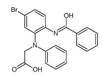 2-(N-(2-benzamido-5-bromophenyl)anilino)acetic acid结构式