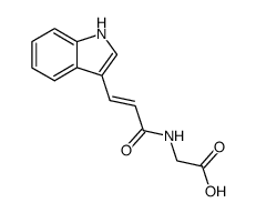 trans-N-[3-(1H-indol-3-yl)acryloyl]glycine Structure