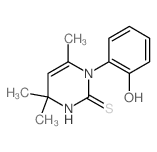 1-(2-Hydroxyphenyl)-4,4,6-trimethyl-3,4-dihydro-2(1H)-pyrimidinethione Structure