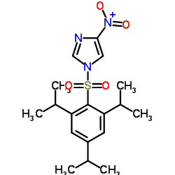 4-硝基-1-[[2,4,6-三(异丙基)苯基]磺酰基]-1H-咪唑结构式