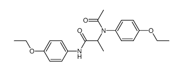 p-Propionophenetidide, 2-[N-(p-ethoxyphenyl)acetamido]- (7CI, 8CI) structure