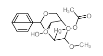 a-D-Altropyranoside, methyl 2-[(acetato-O)mercurio]-2-deoxy-4,6-O-(phenylmethylene)-(9CI) picture