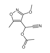 acetoxy-(3-methoxy-5-methyl-isoxazol-4-yl)-acetonitrile结构式