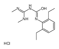 1-(2,6-diethylphenyl)-3-(N,N'-dimethylcarbamimidoyl)urea,hydrochloride Structure