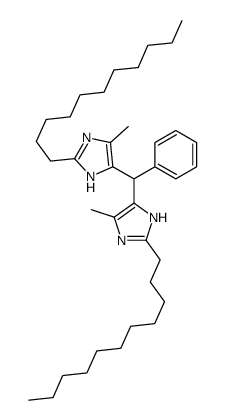 5-methyl-4-[(5-methyl-2-undecyl-1H-imidazol-4-yl)-phenylmethyl]-2-undecyl-1H-imidazole结构式