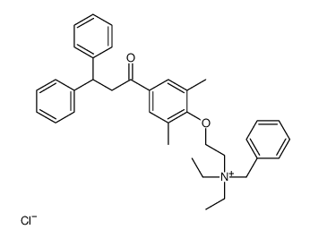 benzyl-[2-[4-(3,3-diphenylpropanoyl)-2,6-dimethylphenoxy]ethyl]-diethylazanium,chloride结构式