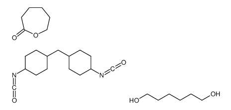 hexane-1,6-diol,1-isocyanato-4-[(4-isocyanatocyclohexyl)methyl]cyclohexane,oxepan-2-one Structure