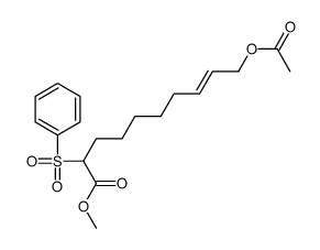 methyl 10-acetyloxy-2-(benzenesulfonyl)dec-8-enoate Structure