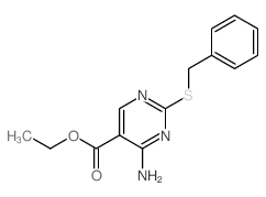 ethyl 4-amino-2-benzylsulfanyl-pyrimidine-5-carboxylate结构式