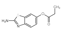 6-Benzothiazolol,2-amino-,propanoate(ester)(9CI) structure