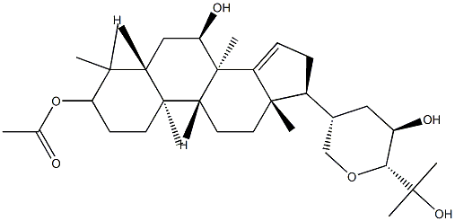 (13S,17S,20S,23R,24R)-21,24-Epoxy-4,4,8-trimethyl-5α-cholest-14-ene-3α,7α,23,25-tetrol 3-acetate结构式