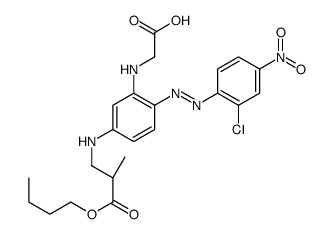 N-[3-(Acetylamino)-4-[(2-chloro-4-nitrophenyl)azo]phenyl]-2-methyl-L-alanine butyl ester结构式