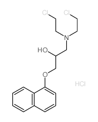 2-Propanol, 1-[bis(2-chloroethyl)amino]-3-(1-naphthalenyloxy)-, hydrochloride结构式