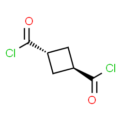 1,3-Cyclobutanedicarbonyl chloride, trans- (8CI) structure